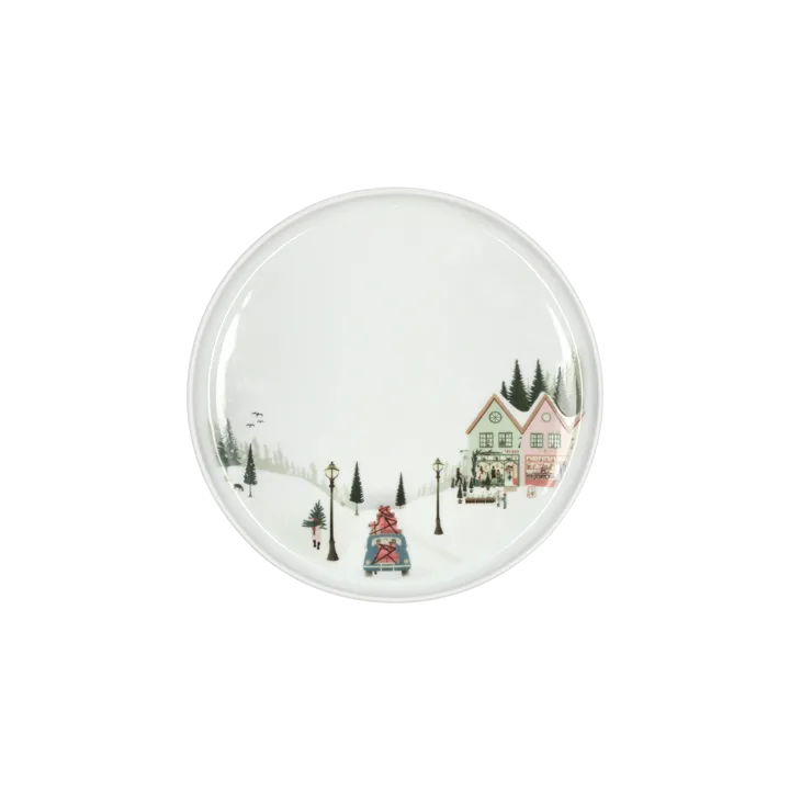 Plat bord rechte rand Winter 20 cm - Wit - Pillivuyt