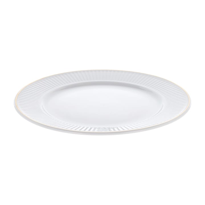 Plissé bord met gouden rand Ø28 cm, Wit Pillivuyt