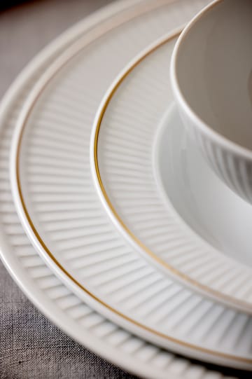 Plissé diep bord met gouden rand Ø22 cm - Wit - Pillivuyt