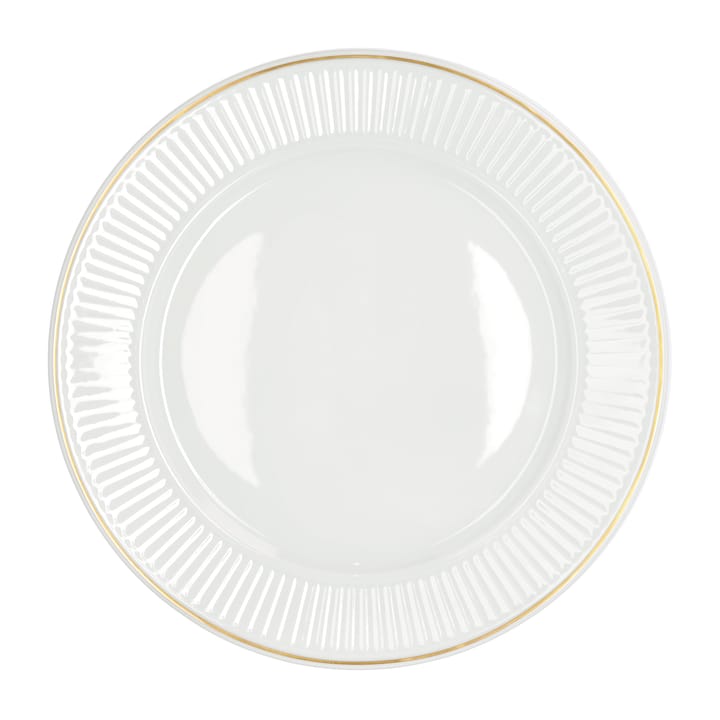 Plissé diep bord met gouden rand Ø22 cm, Wit Pillivuyt