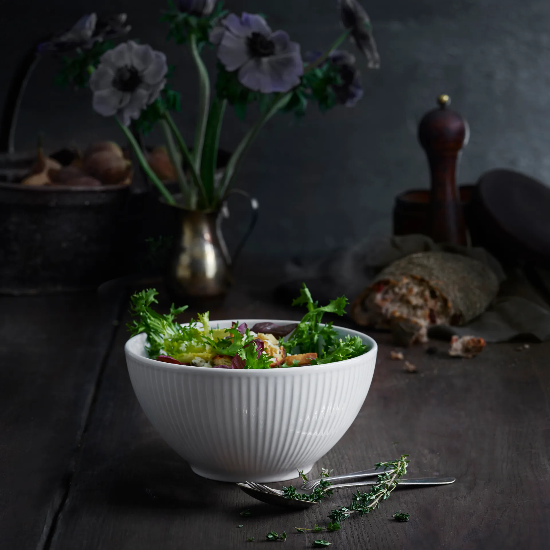 Plissé kom 3,3 l, Wit Pillivuyt