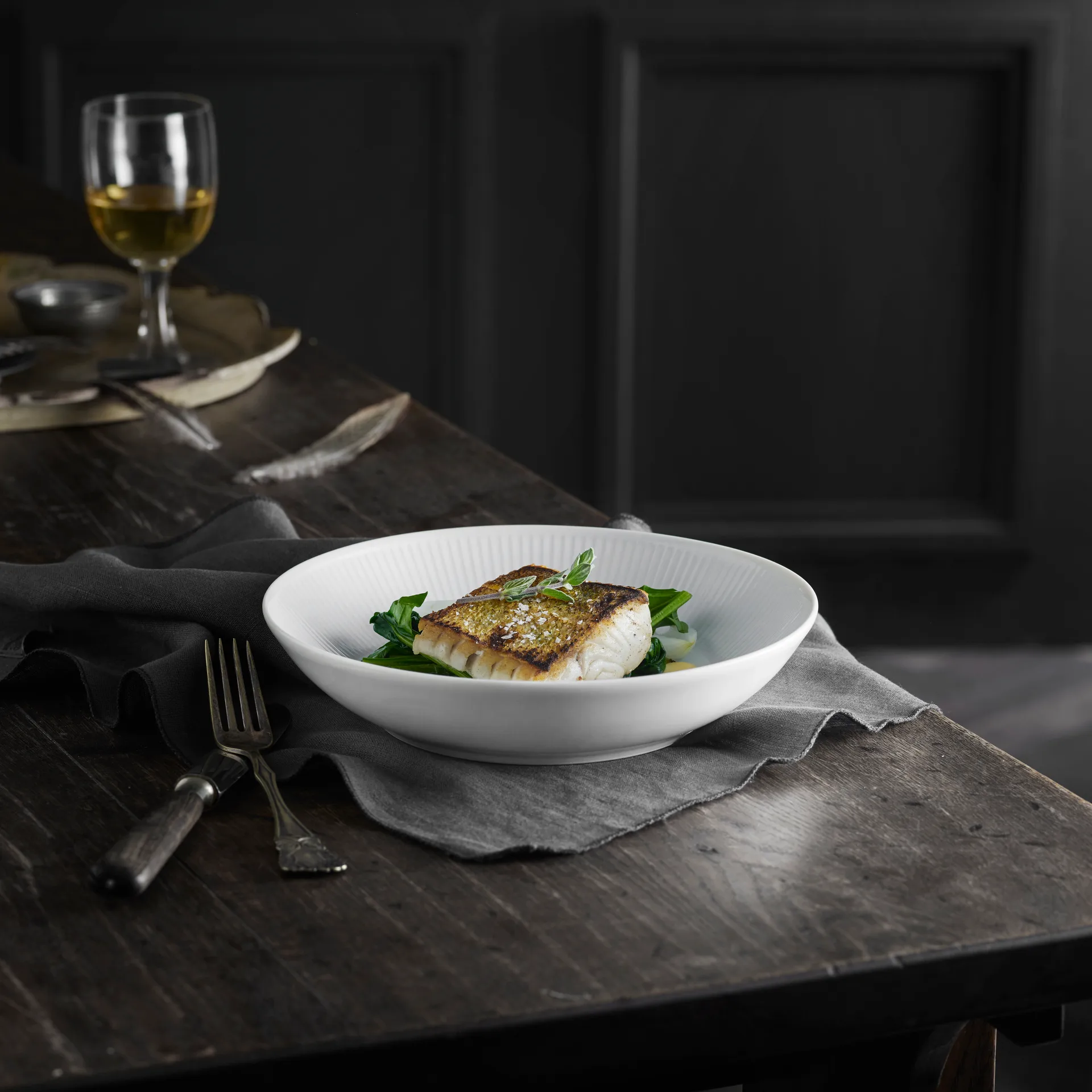 Plissé pastakom doorsnee 20 cm, Wit Pillivuyt