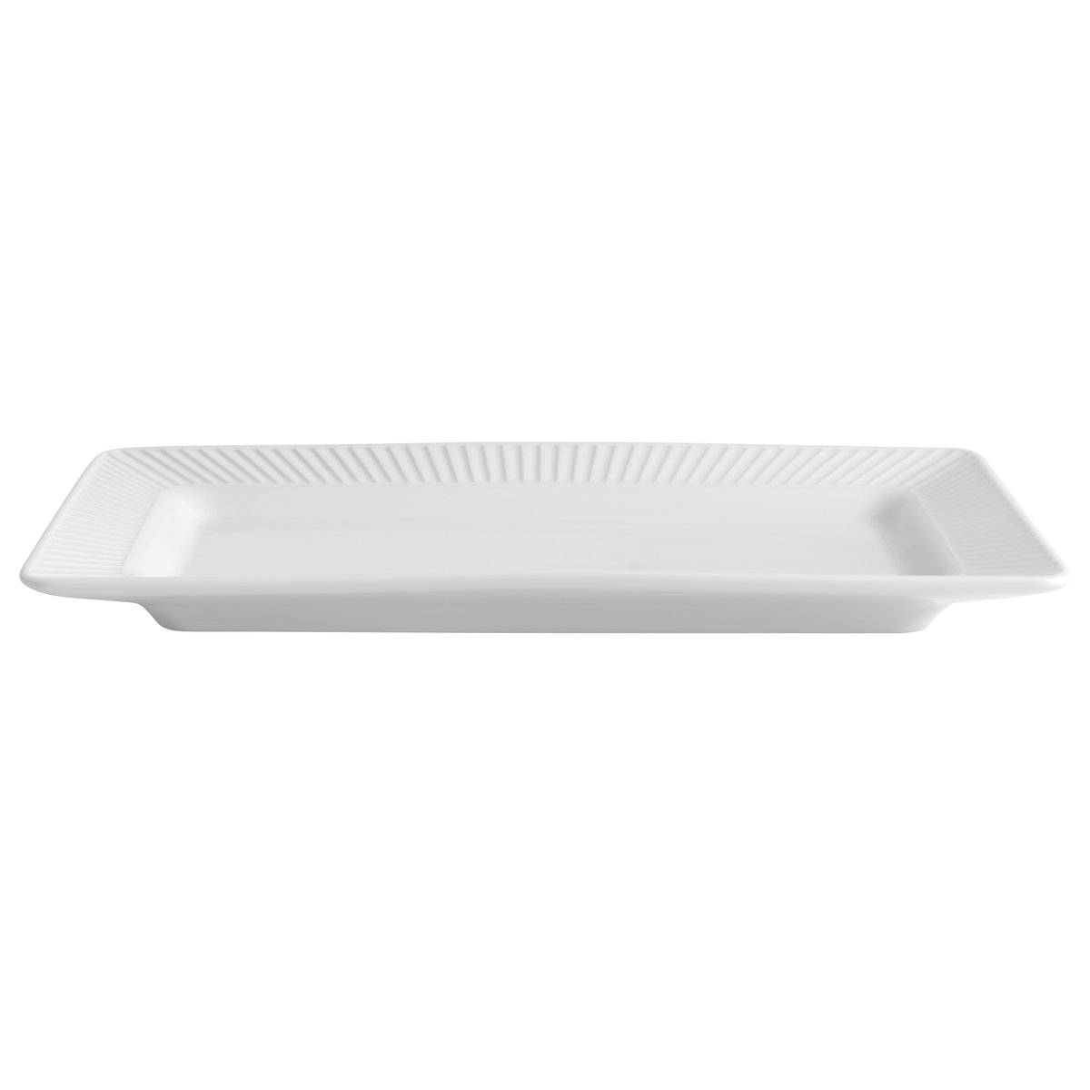 Pillivuyt Plissé schotel 26x14 cm Wit | Scandinavisch Interieur | Serveerschalen & -schotels | Wit