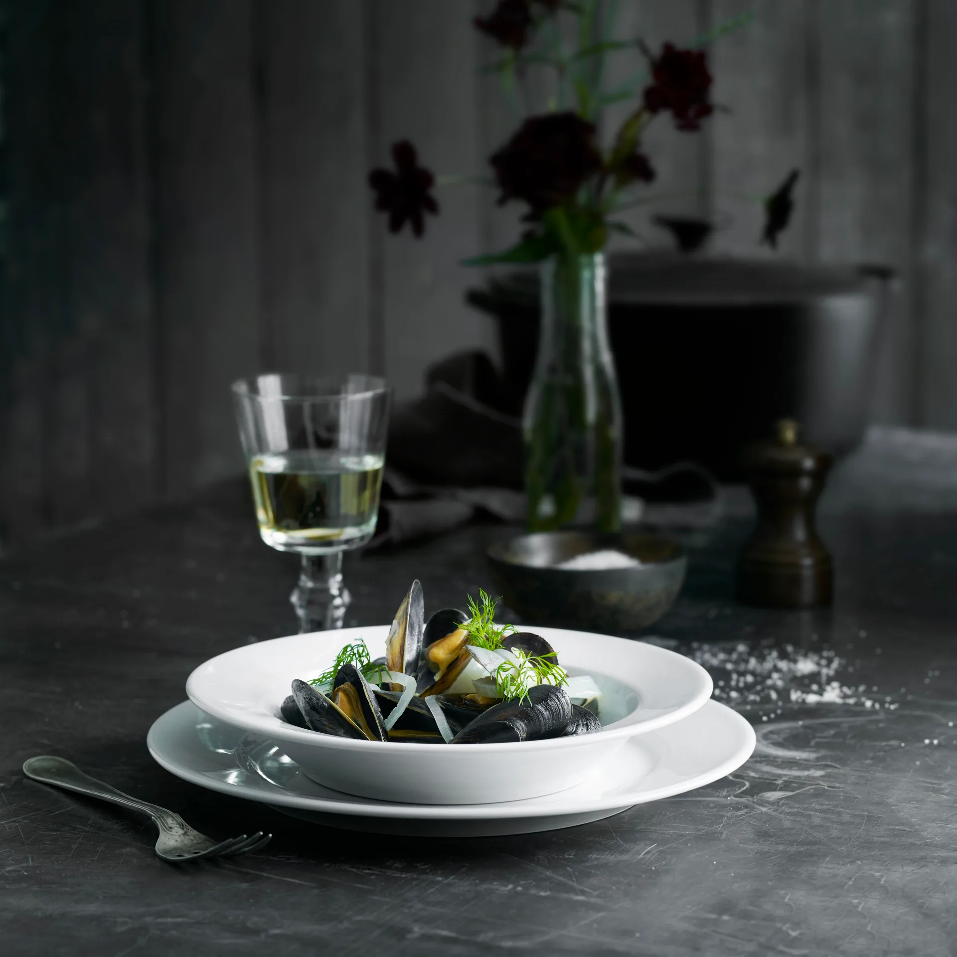 Sancerre diep bord doorsnee 22 cm, Wit Pillivuyt