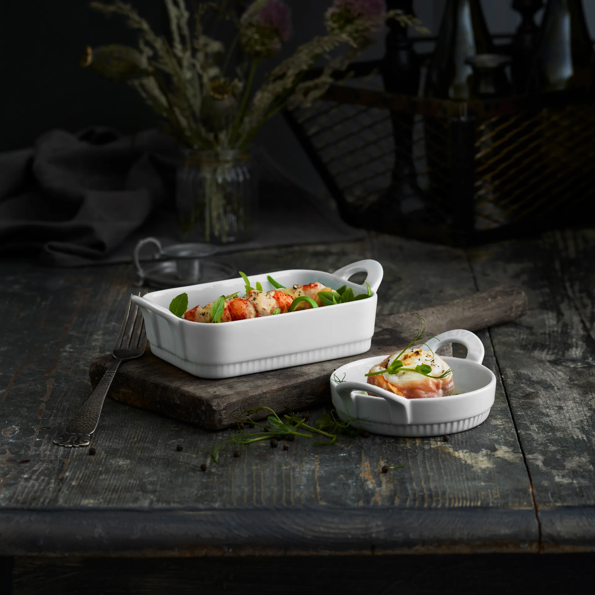 Toulouse schotel met handvat rechthoekig, Klein Pillivuyt