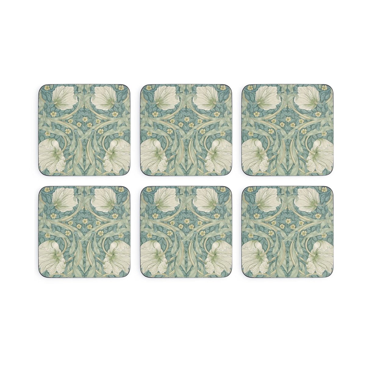 Pimpernel Morris & Co Pimpernel onderzetters 6-pack Green, blue
