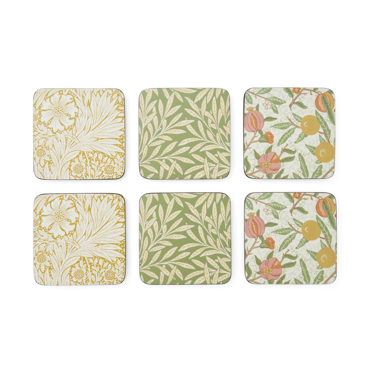 Pimpernel Morris & Co Simpley mixed onderzetters 6-delig Fruit, Willow, Marigold