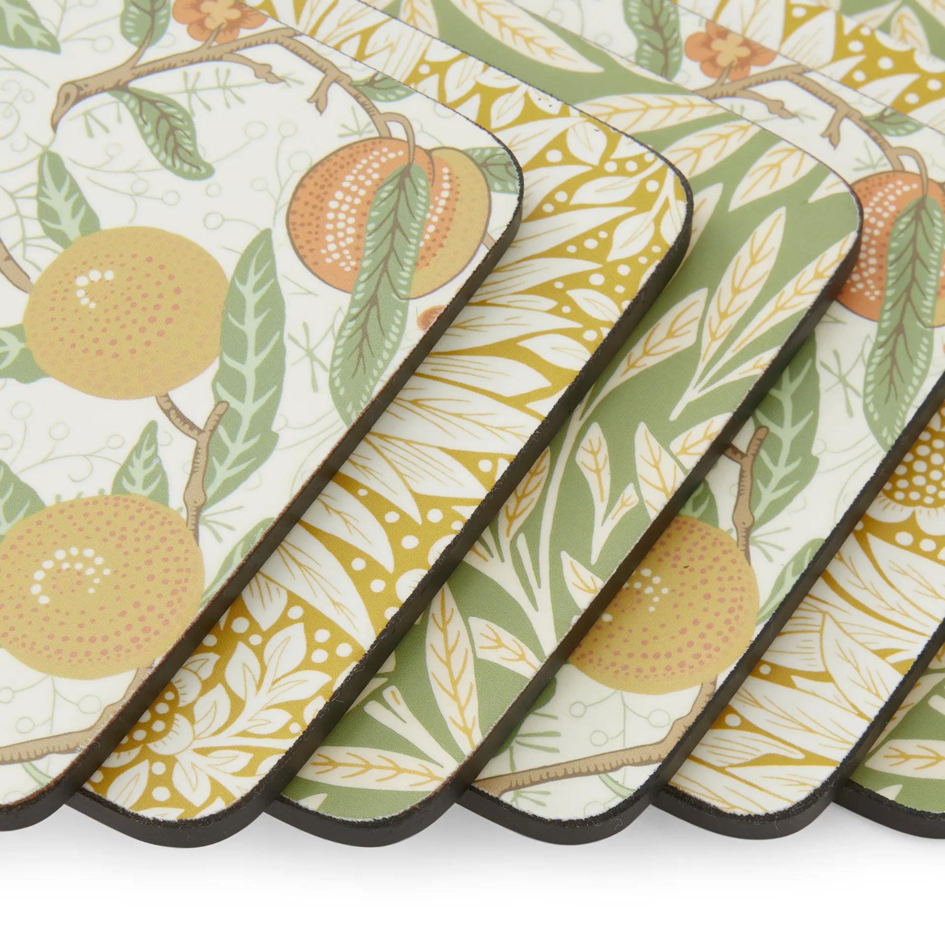 Morris & Co Simpley mixed onderzetters 6-delig, Fruit, Willow, Marigold Pimpernel