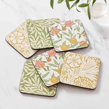 Morris & Co Simpley mixed onderzetters 6-delig - Fruit, Willow, Marigold - Pimpernel