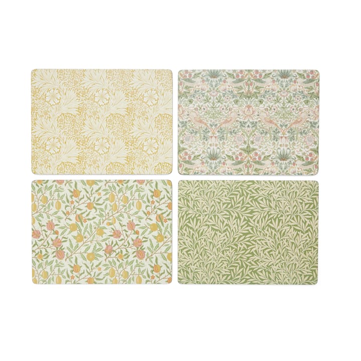 Morris & Co Simpley mixed placemat 4-delig - Fruit, Willow, Strawberry Thief, Marigold - Pimpernel