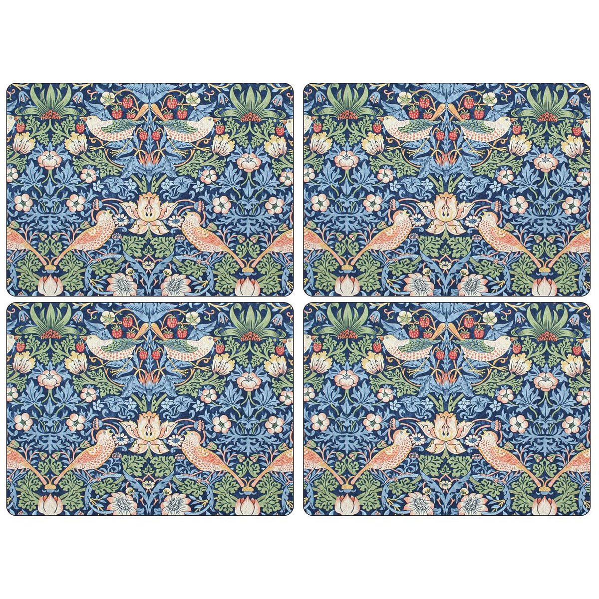Pimpernel Strawberry Thief placemat 30x40 cm 4-pack Blauw