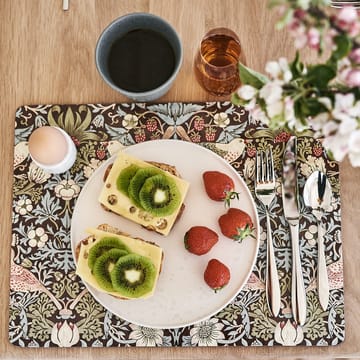 Strawberry Thief placemat 30x40 cm 4-pack - Bruin - Pimpernel