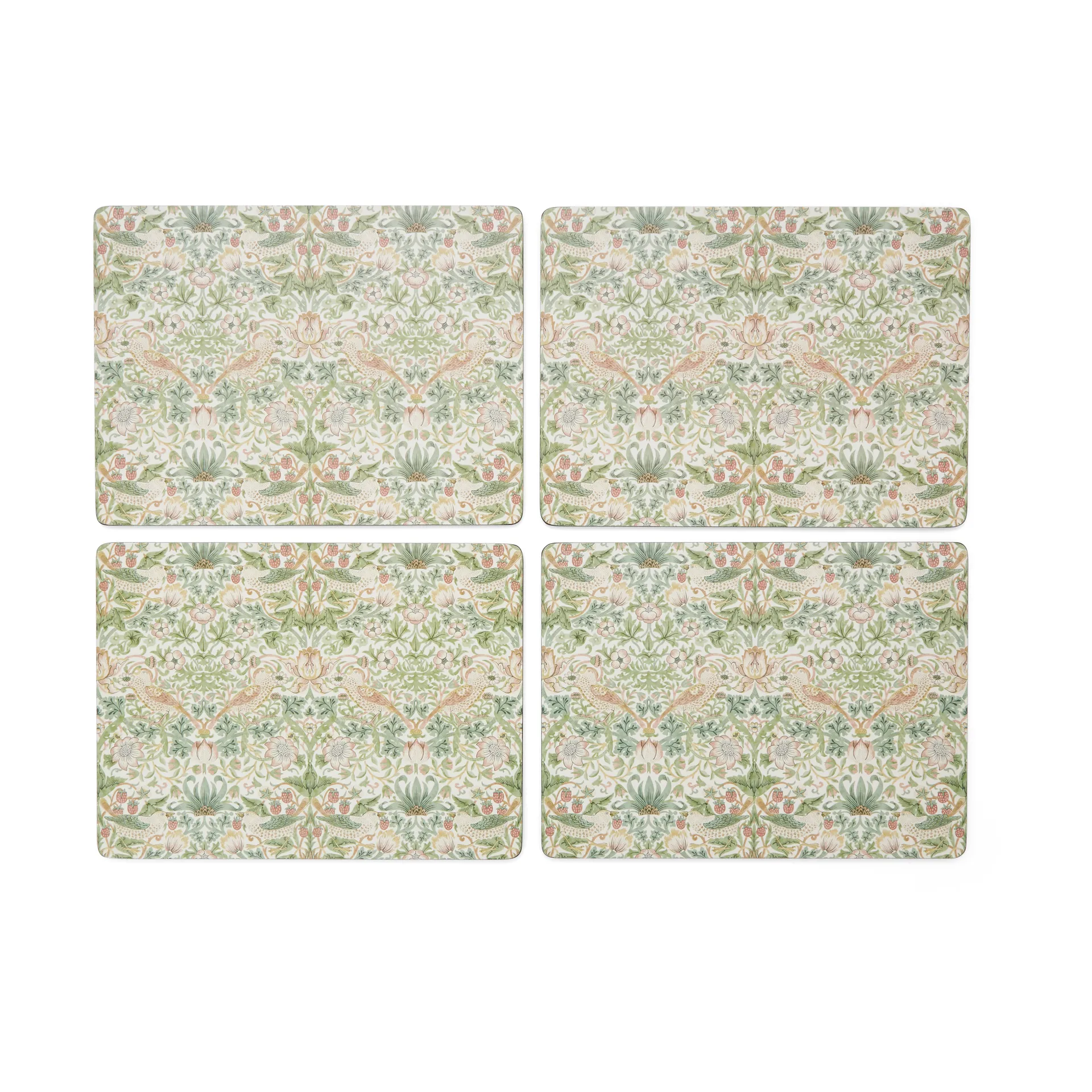 Strawberry Thief placemat 30x40 cm 4-pack, Green Pimpernel