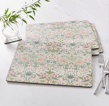 Strawberry Thief placemat 30x40 cm 4-pack - Green - Pimpernel