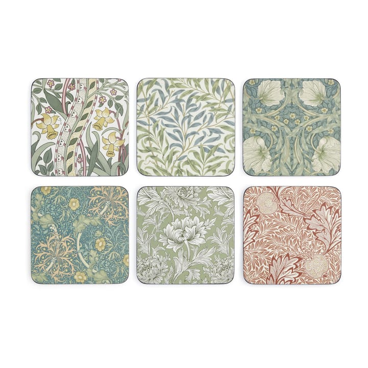 William Morris glasonderzetter 6-pack - Mix & Match - Pimpernel