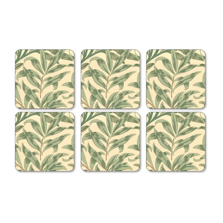Willow Bough glasonderzetter 6-pack - Green - Pimpernel
