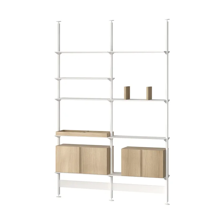Pira G2 wandsysteem F C A White/Oak 256-264 cm - Pira