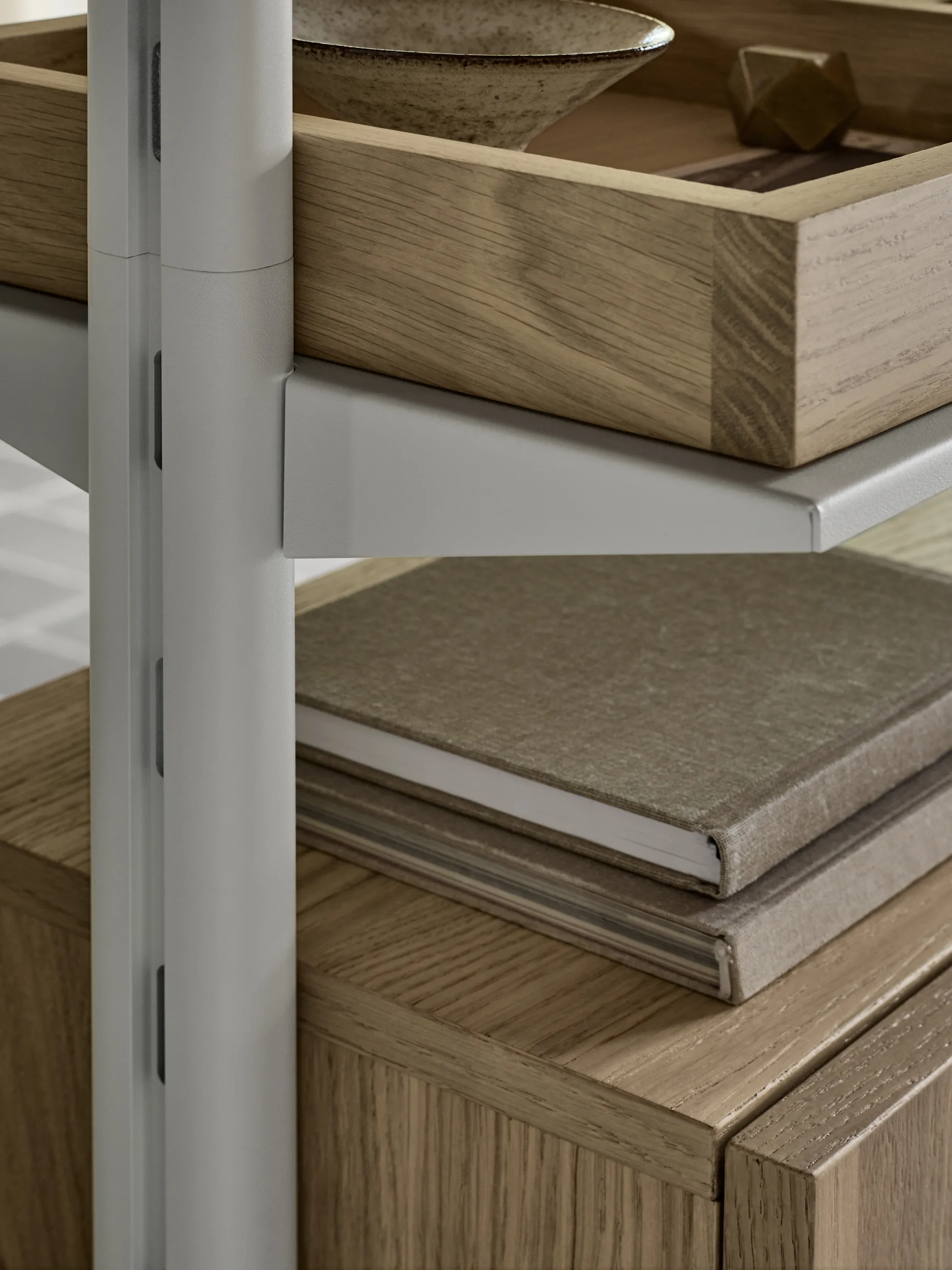 Pira G2 wandsysteem F C A White/Oak 256-264 cm Pira