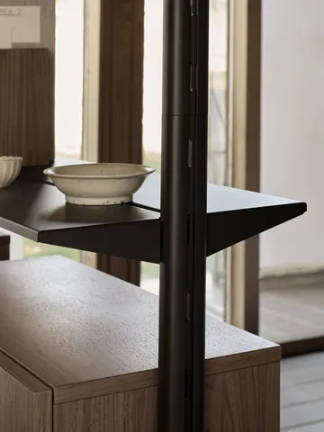 Pira G2 wandsysteem F C B Black/Walnut 248-255 cm - Pira