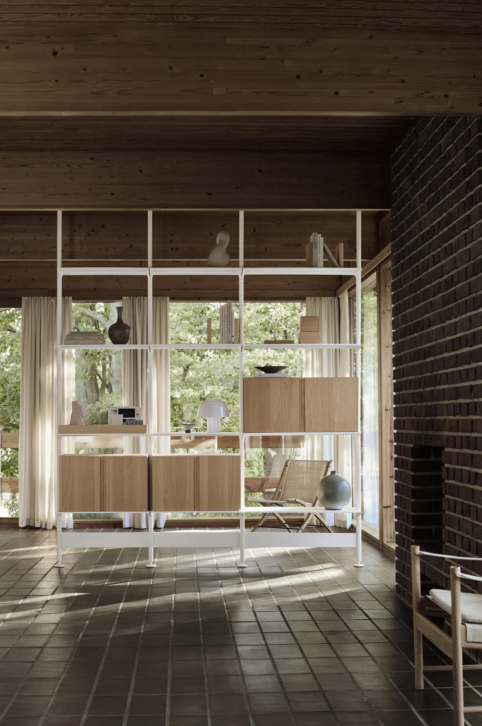 Pira G2 wandsysteem F C B White/Oak 240-247 cm,  Pira