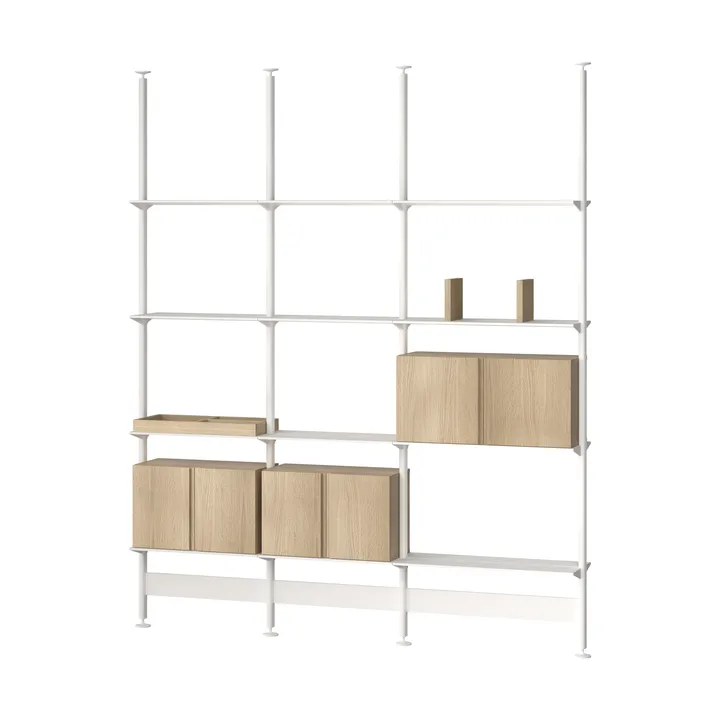 Pira G2 wandsysteem F C B White/Oak 256-264 cm - Pira