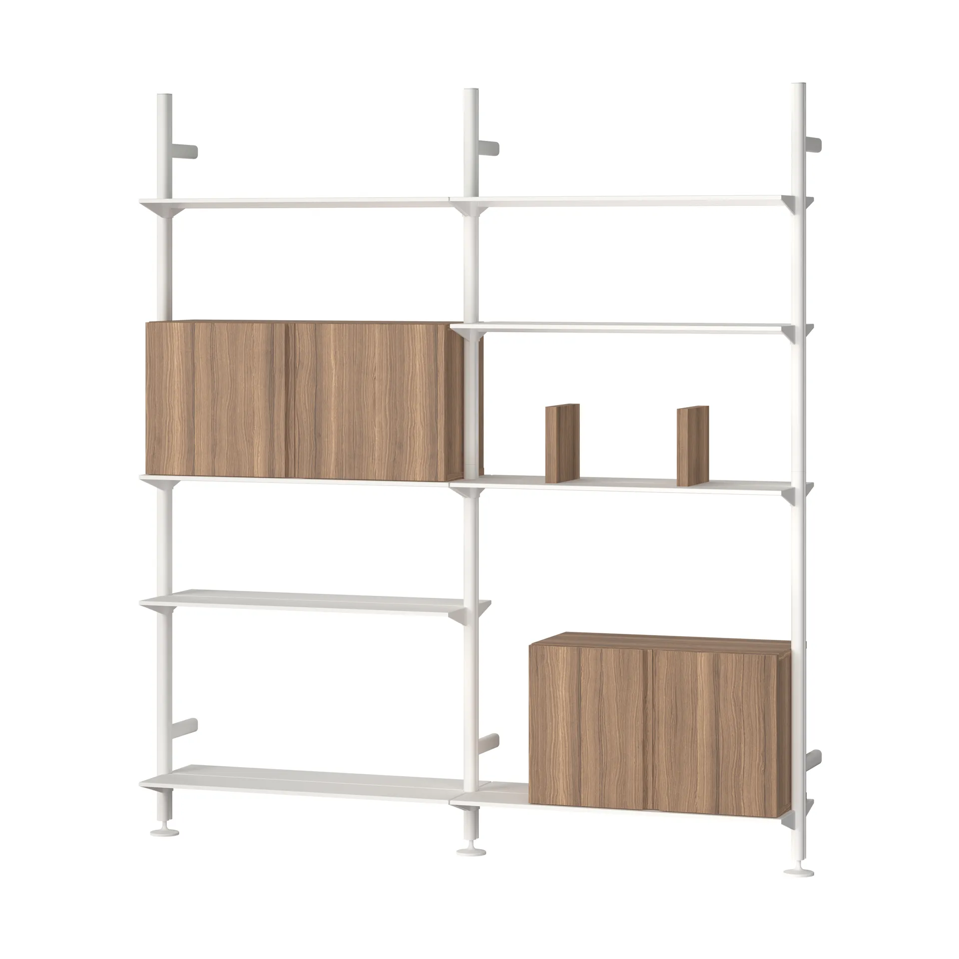 Pira G2 wandsysteem W A White/Walnut,  Pira