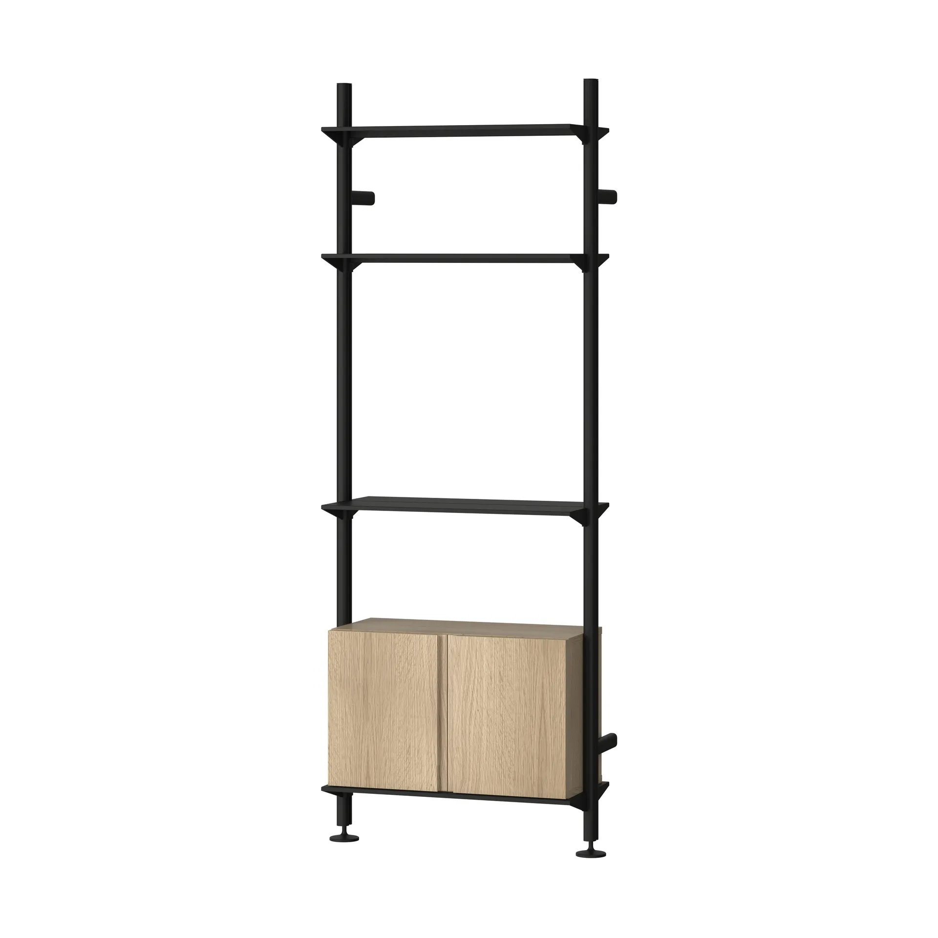 Pira G2 wandsysteem W B Black/Oak,  Pira