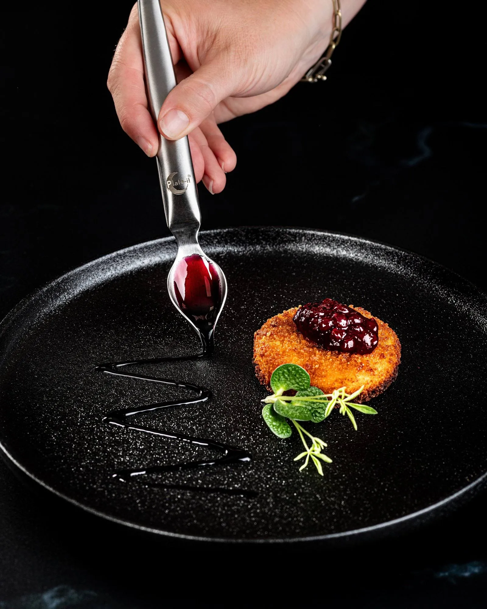 Plate-it decoratieschepjes, Roestvrij staal, 2-pack Plate It