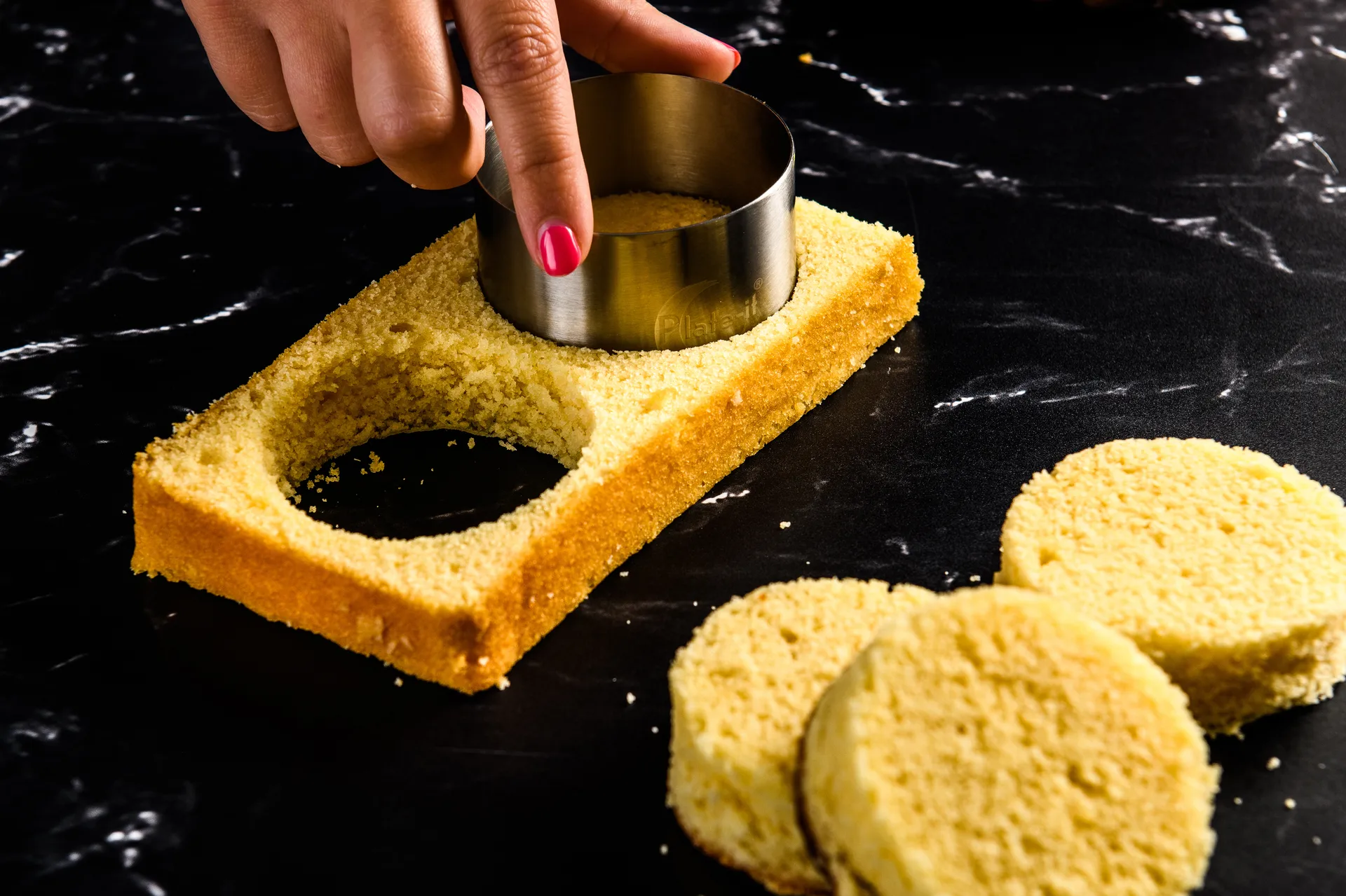 Plate-it garneringsvormen 4-delig, Staal Plate It