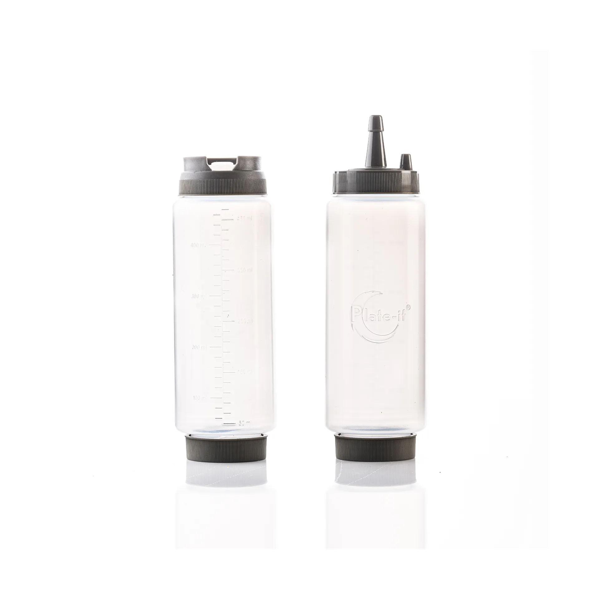 Plate-it knijpfles garnering 22 cm 2-pack, Wit-grijs Plate It