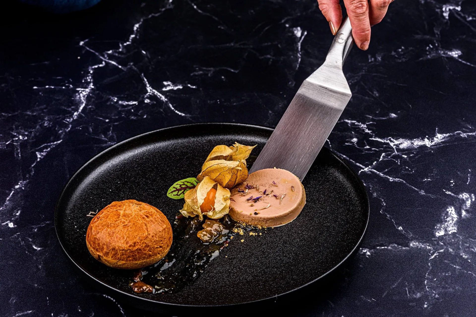 Plate-it spatel, Roestvrij staal, 3 delen Plate It