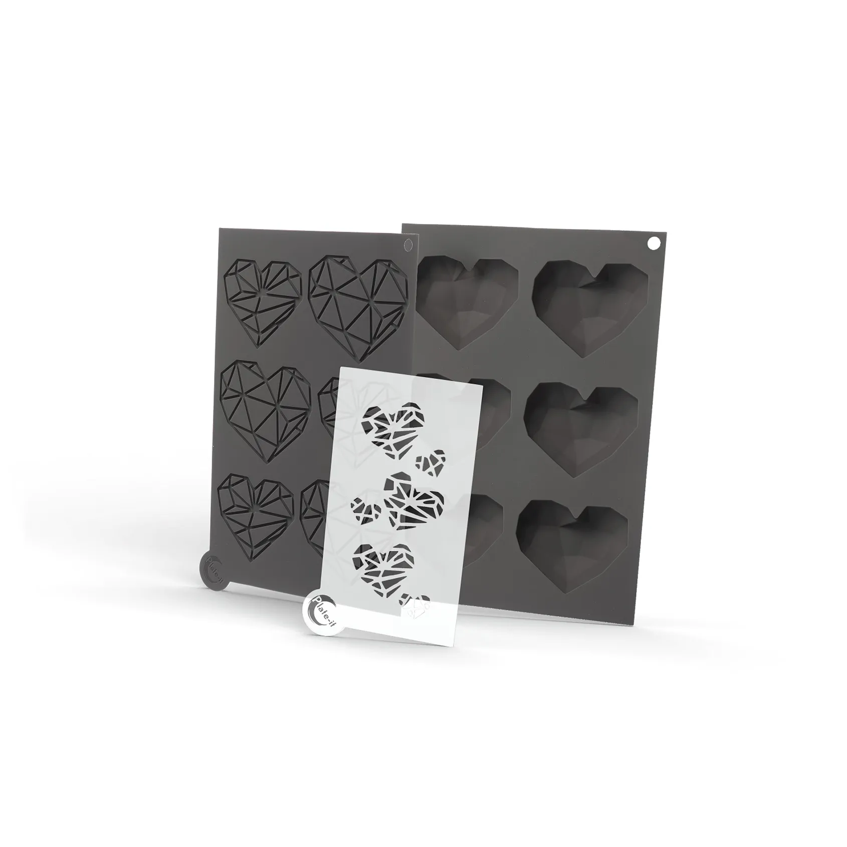 Plate-it vormen, Love At First Bite, siliconen, 3 delen Plate It