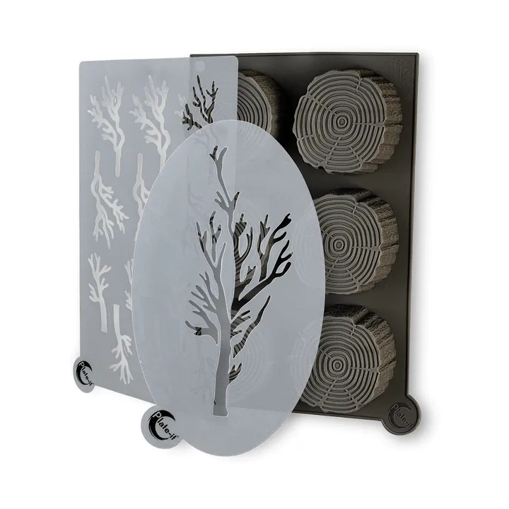 Plate-it vormen - Wood, siliconen, 3-delig - Plate It