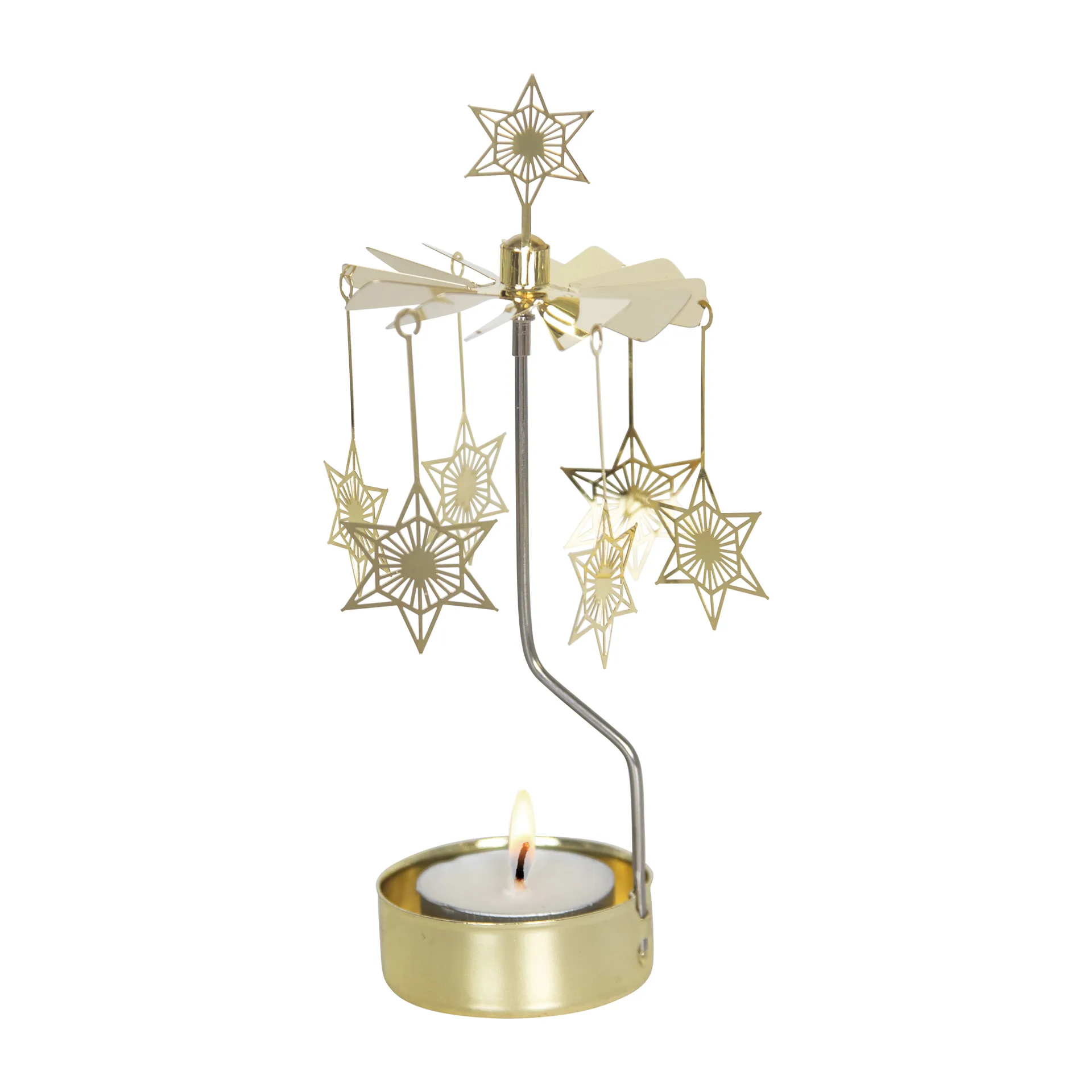 Art Deco ster waxinelichtjeshouder, Goud Pluto Design