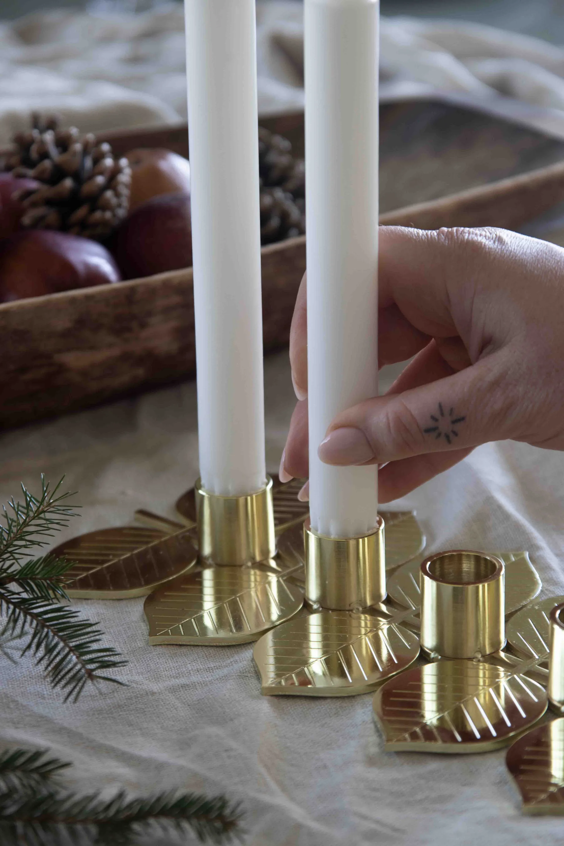 Berså adventskandelaar, Goud Pluto Design