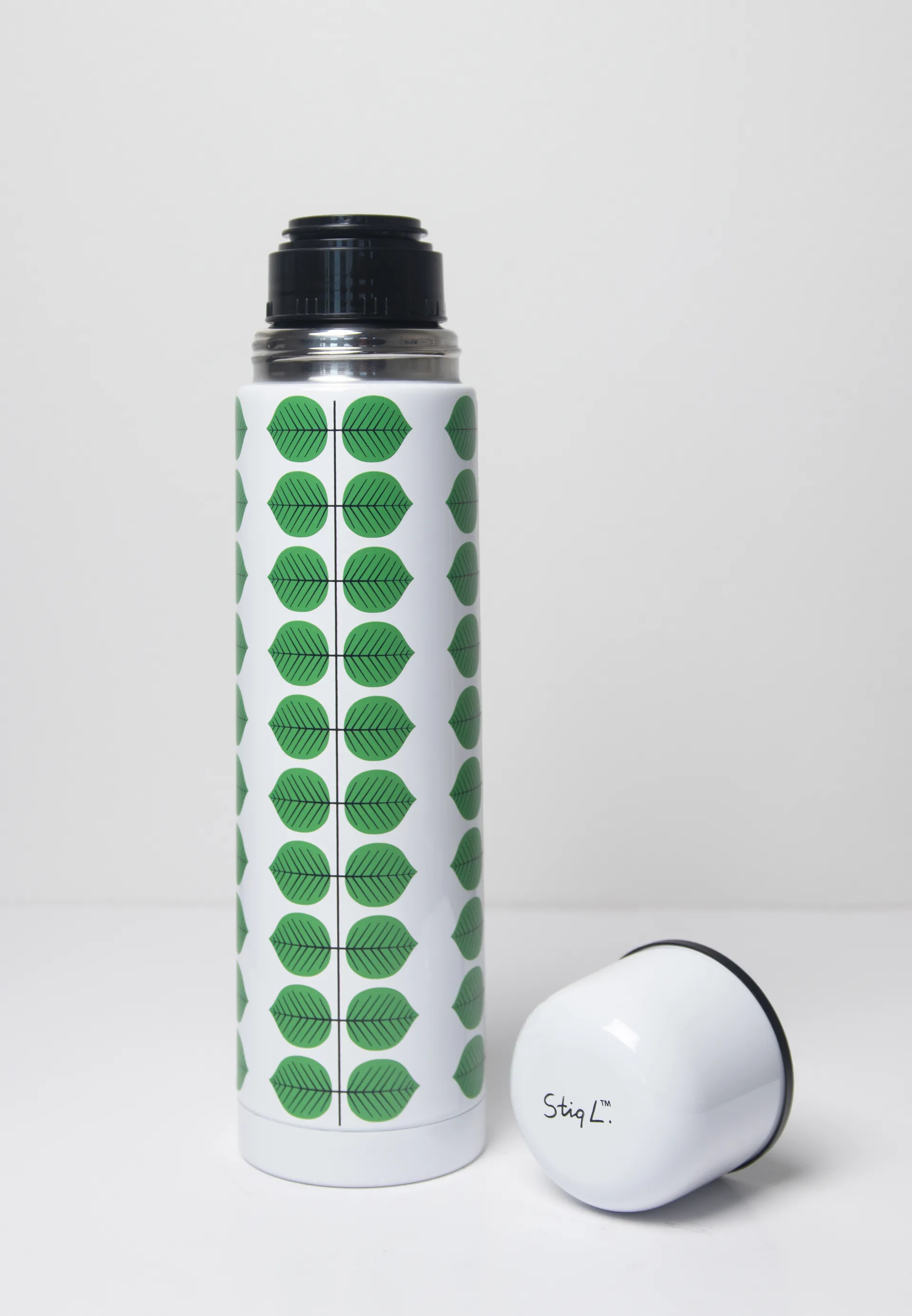 Berså thermos 0.75l, Wit-groen Pluto Design