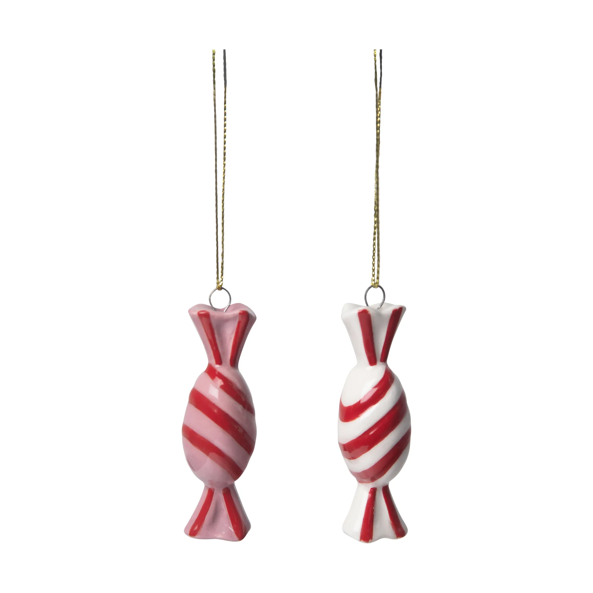 Candy decoratiehanger 2 delen, Rood-wit Pluto Design