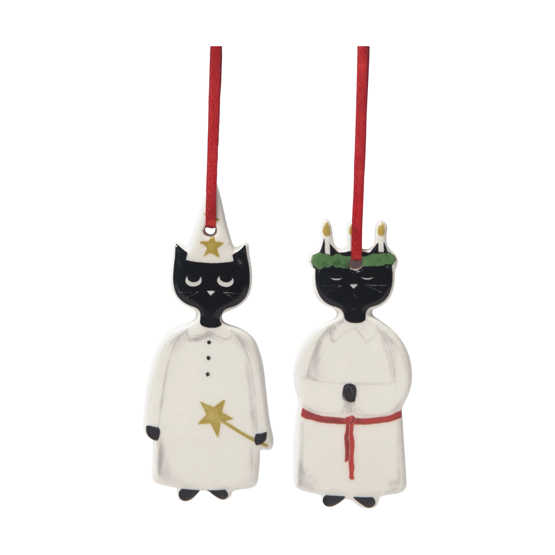 Christmas cats kersthanger 2-delig, Zwart-wit Pluto Design