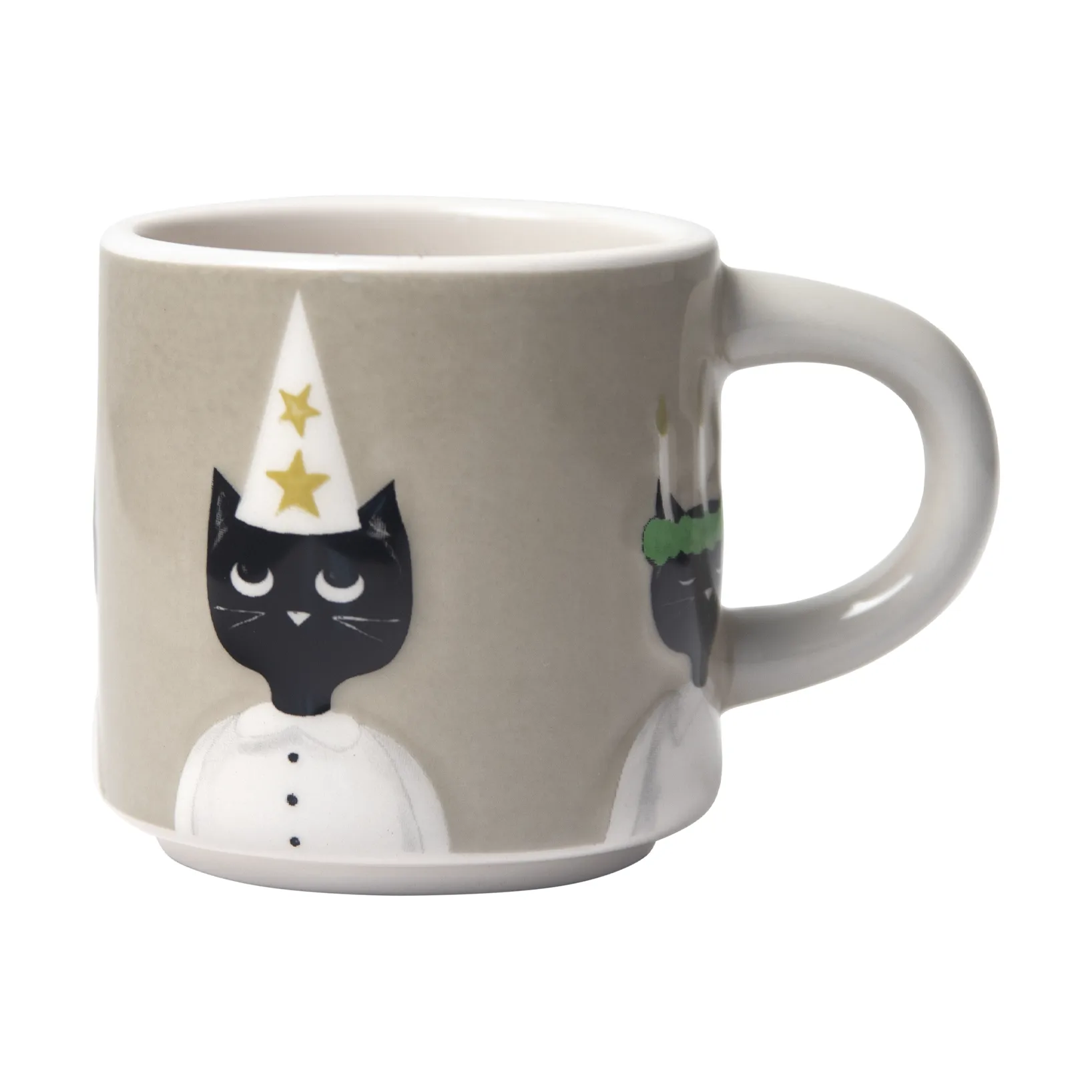 Christmas cats mok, Grijs-wit-zwart Pluto Design