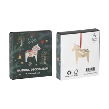 Christmas horse 3D kersthanger - Goud - Pluto Design