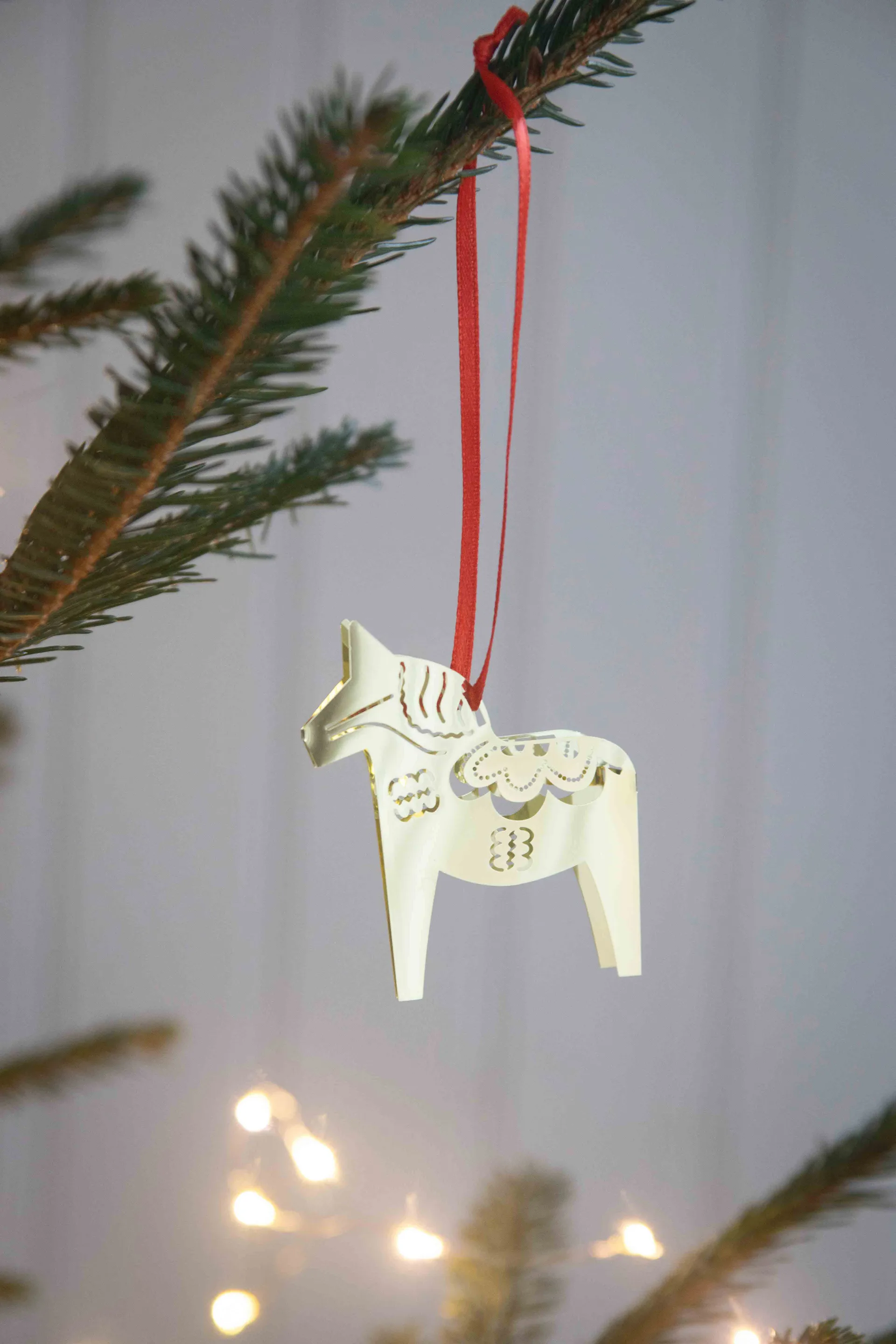 Christmas horse 3D kersthanger, Goud Pluto Design
