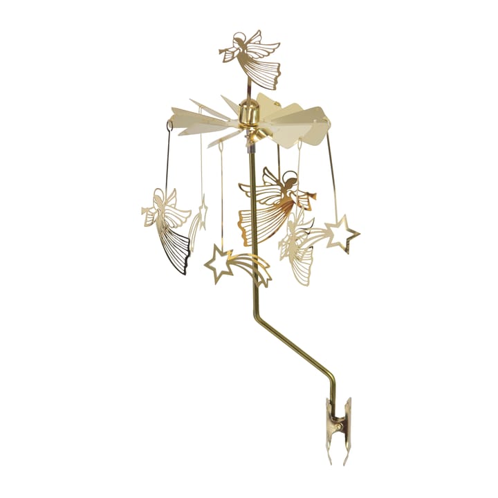 Draaiende waxinelichthouder clips engelen & sterren, Goud Pluto Design