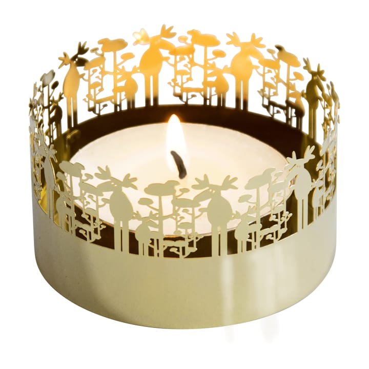 Geëtste kandelaar goud - Eland - Pluto Design