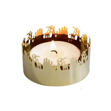 Geëtste kandelaar goud - Kribbe - Pluto Design