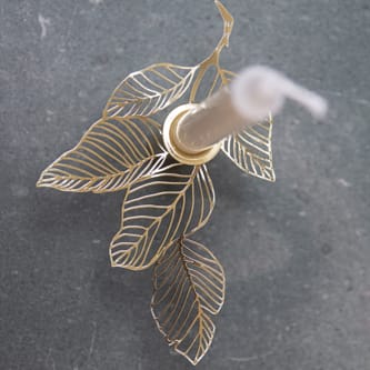 Hassel kandelaar klein 3 cm, Goud Pluto Design