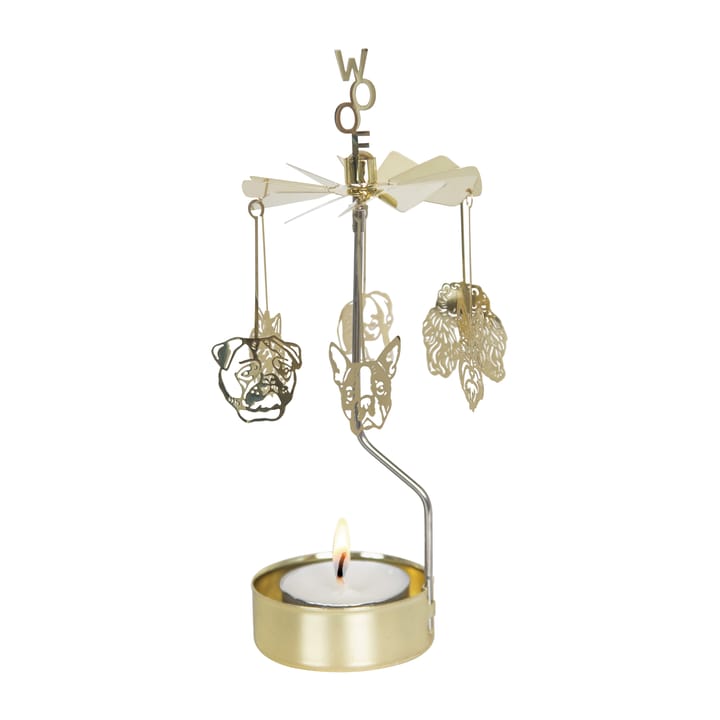 Hondenfamilie waxinelichtjeshouder , Goud Pluto Design