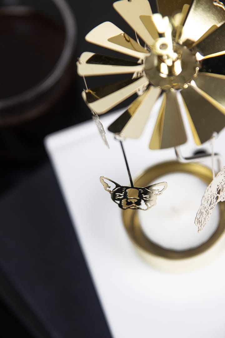 Hondenfamilie waxinelichtjeshouder , Goud Pluto Design