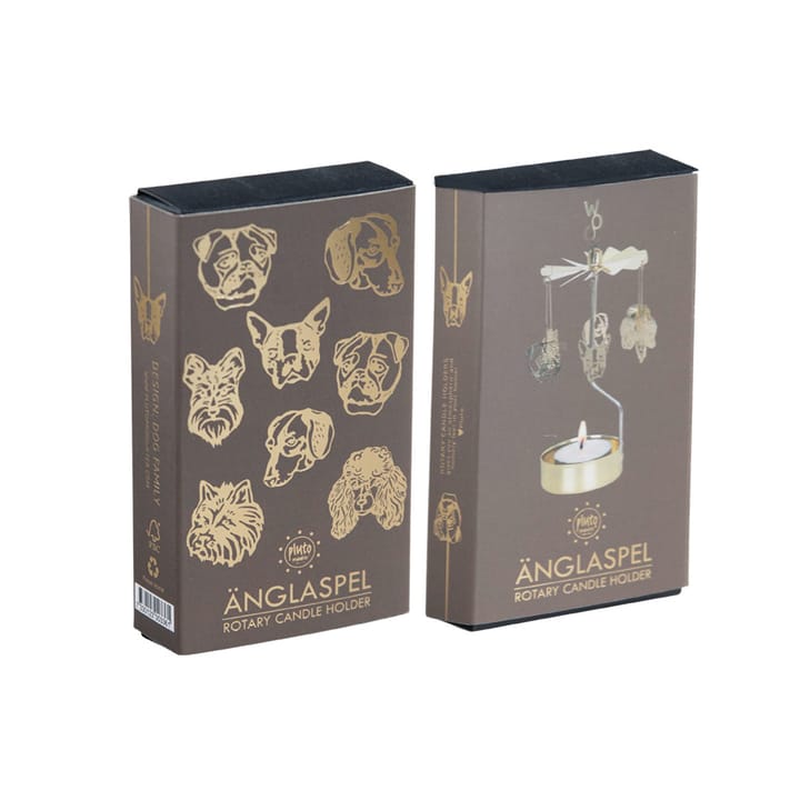 Hondenfamilie waxinelichtjeshouder , Goud Pluto Design