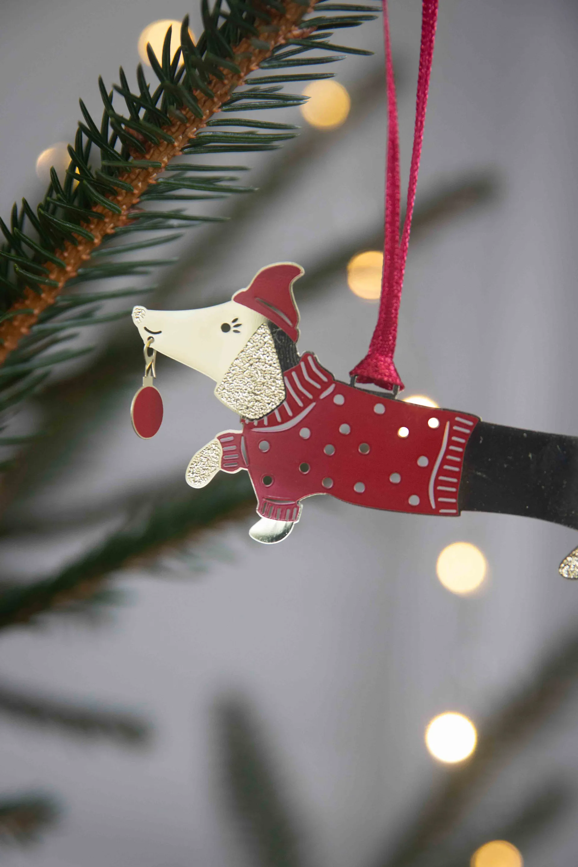 Jolly dog decoratiehanger, Goud Pluto Design