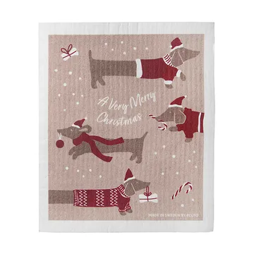 Jolly dogs vaatdoek - Rood-grijs - Pluto Design